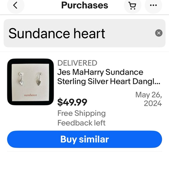 Jes MaHarry Sundance Sterling Silver Heart Dangle Earrings - Picture 3 of 3